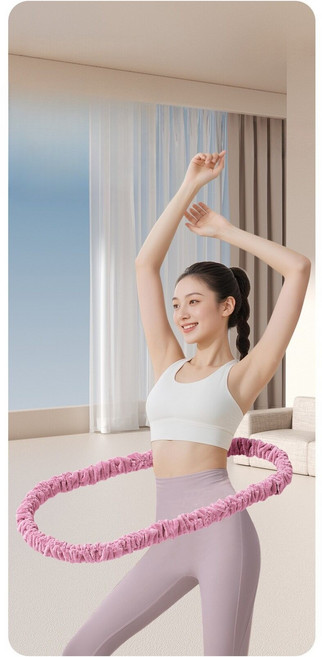 소프트 스프링 훌라후프 여성용 복부 전신운동 실내 헬스기구, 1개, 2.5kg 벨벳 옐로우 훌라후프, 2.5kg