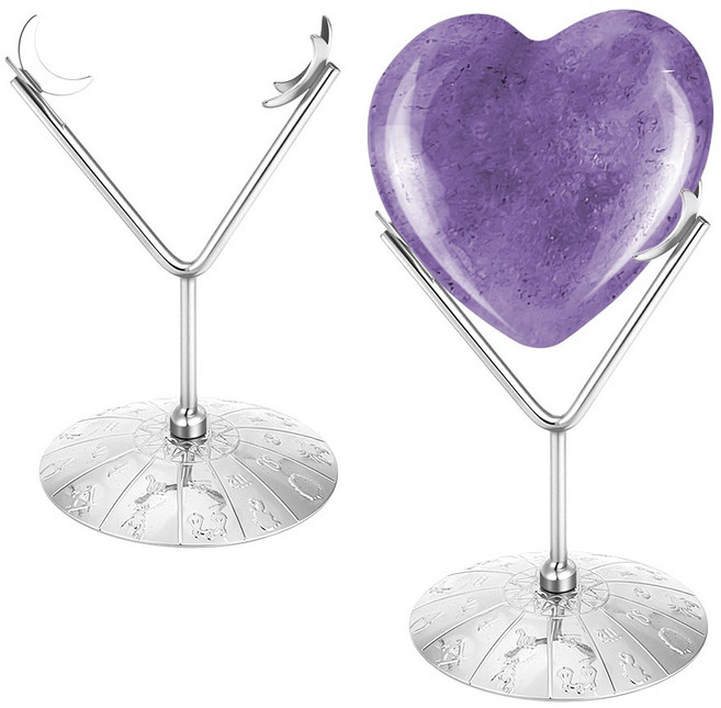 아이언 문 미네랄 디스플레이 스탠드 플래티넘 7.2x6.8x11cm