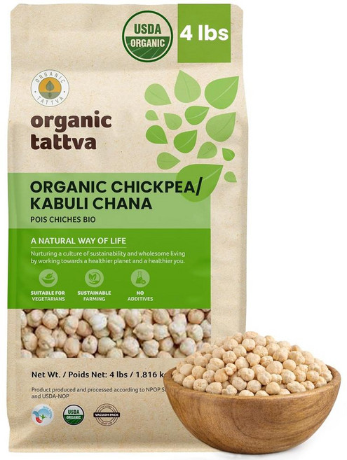 Organic Tattva 카불리 차나 유기농 인도산 통 병아리콩