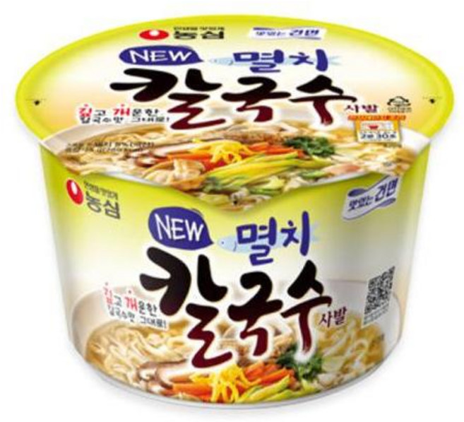 농심 멸치칼국수사발 16개입큰컵, 9개