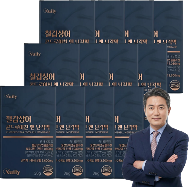 [12개이상 구매시 관절엔 난각막 DEM 증정] 난각막 콘드로이친 식약청인증, 12개, 60정
