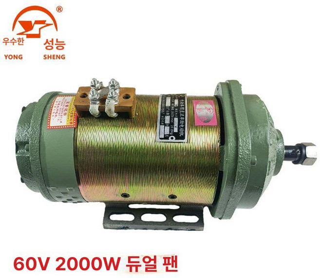 레미콘 워터 펌프 물 모타 가압 콘크리트 플러싱, 60V 2000W 쌍풍 날개 모터, 1개