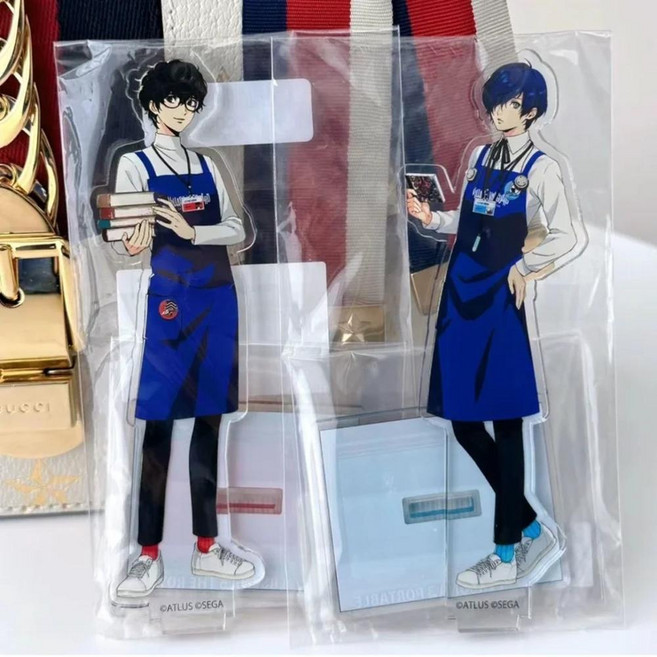 페르소나 애니메이션 피규어 스탠드 모델 플레이트 아마미야 렌 데스크 장식 스탠딩 데스크탑 친구 팬들 선물, 1. 2pcs