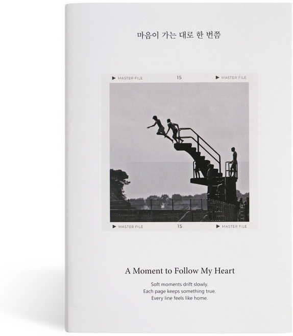 인디고 마음사진 6개월 먼슬리 만년형 포토 감성 다이어리, 1개, 다이빙