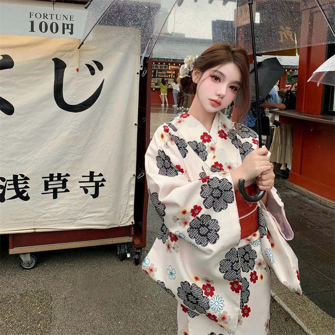 빅사이즈 기모노 유카타 일본 전통 코스프레 의상 샤워가운 졸업사진