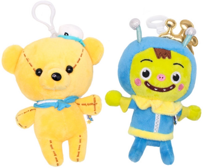 기프트앤돌 정품 우당탕탕아이쿠 아이쿠 비비 가방고리 봉제인형 13cm 캐릭터인형, 아이쿠, 1개