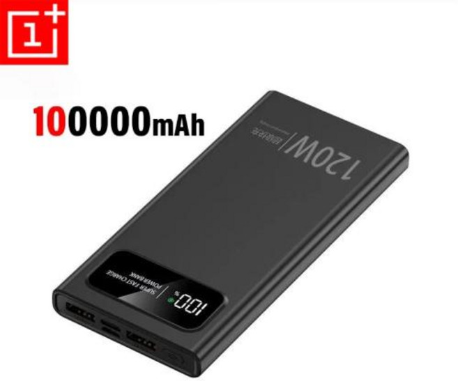 100000 mAh 보조베터리 120W 초고속 충전기 대용량 모바일 전원 iPhone Samsung 2025New 용 휴대용 외장 배터리, 1)Black 100000mAh