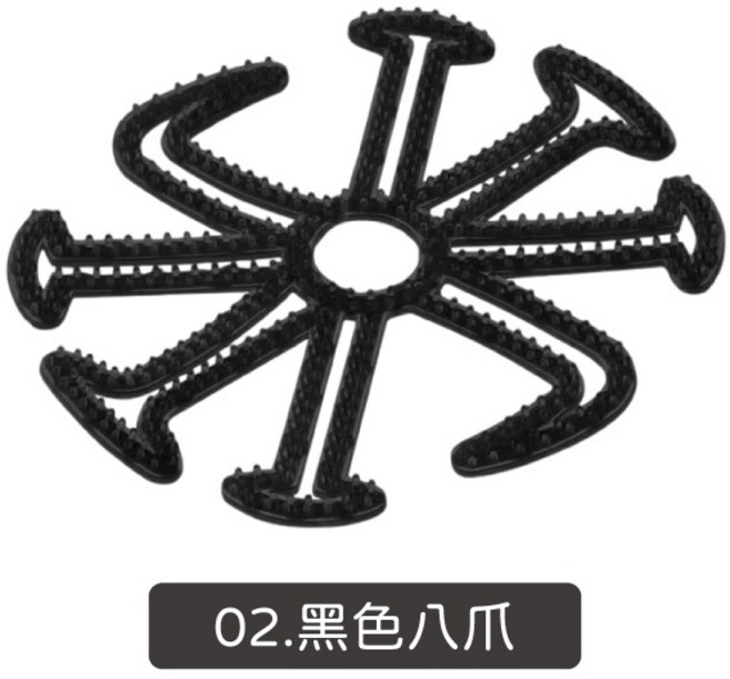 矽膠安全帽內襯 不塌髮神器 可拆式內墊 透氣 輕量 涼感 通風, 黑色八爪