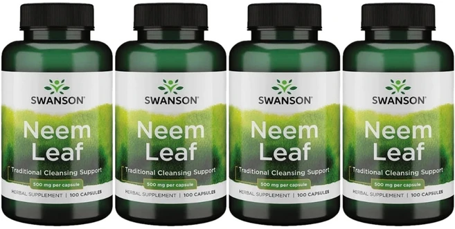 스완슨 님 잎 500mg, 100정, 4팩 - 쿠팡