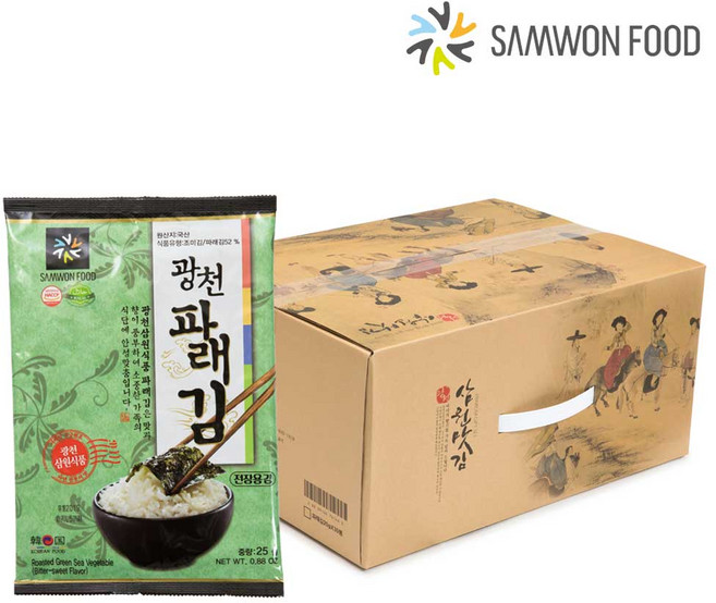 광천삼원맛김 선물용 파래전장김 3호 25gx30봉, 상세페이지 참조, 30개