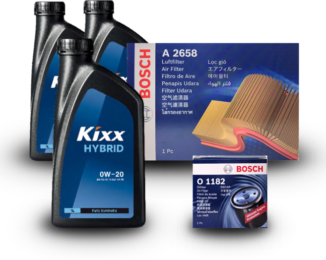 올 뉴 K7 하이브리드 (YG) 2.4 가솔린 엔진오일세트 킥스 하이브리드 0W20, 킥스 하이브리드 0W20 엔진오일세트, 기본세트▶엔진오일세트만 구매하기