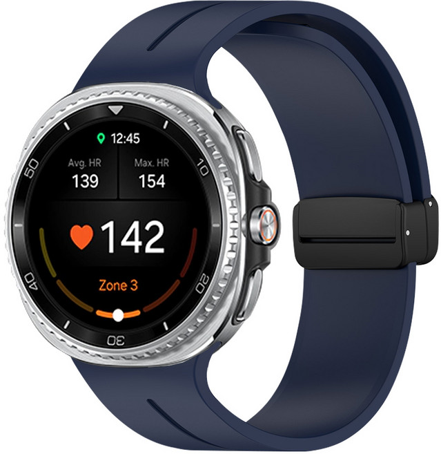 티엑스엘엑스 갤럭시워치 8 클래식 호환 D버클 스트랩, 미드나잇 블루