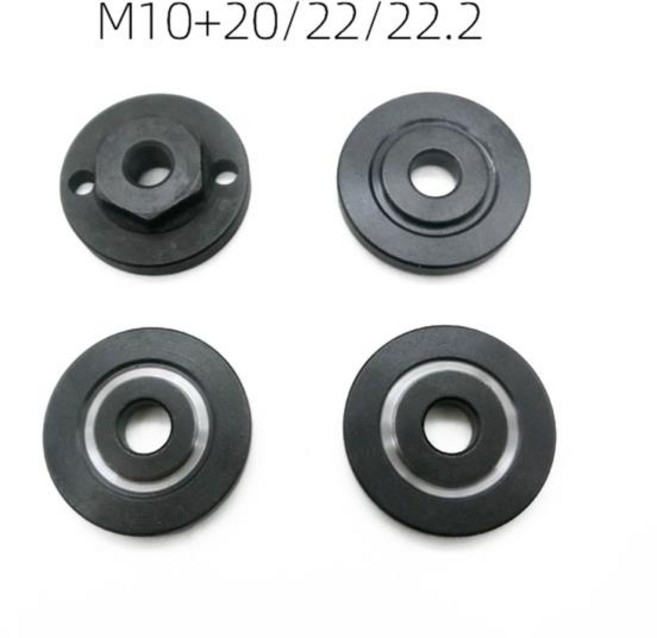 그라인더날 5인치 4인치 M10 나사 교체 앵글 연마기 내부 외부 플랜지 너트 세트 도구 원형 톱날 절단 디스크 20mm 22mm 22.2mm, 01 M10 20mm, 01 CHINA