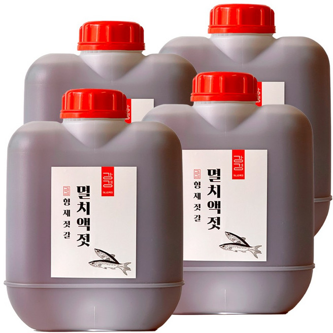 강경형제젓갈 국산 멸치액젓 원액 100% 5kg, 4개