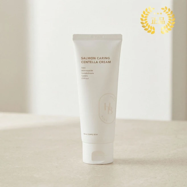 [정품] 헤브블루 HEVEBLUE 살몬 케어링 센텔라 크림 대용량 /연어 PDRN 병풀 장벽 수분크림 고함량 병풀잎수 민감피부 진정 보습 크림, 1개, 100ml - 쿠팡