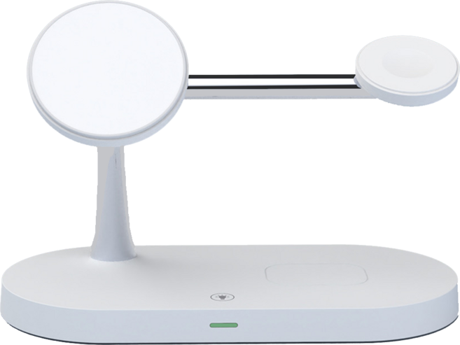 무무충전기 3in1 무선 충전기 맥세이프, 화이트, 1개