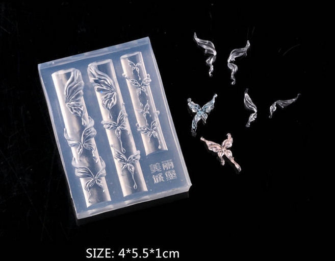 네일 템플릿 TSZS 1pc 드래곤 옥 버클 3D 케이크 금형 아트 장식 실리콘 스탬프 팬 연꽃, 1개