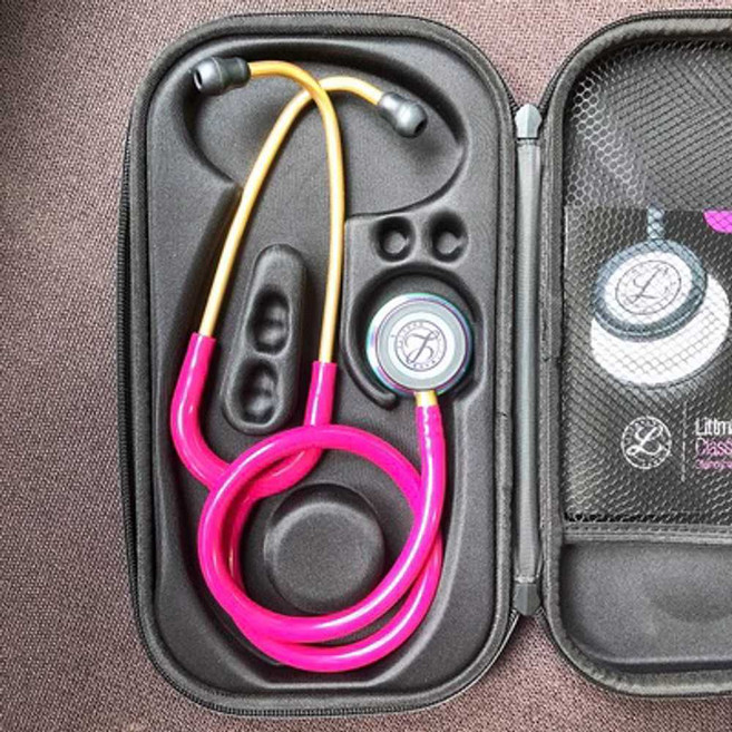 케이스 품 3M 용 리트만 가방 보관 보관함, 1개, 검은색 (청진기는 포함되지 않습니다)