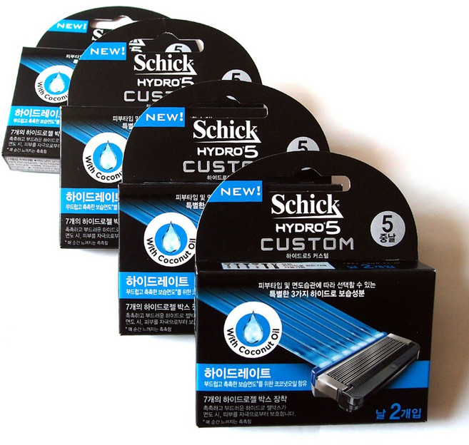 쉬크 하이드로5 커스텀 하이드레이트면도날 8개입(하이드로 젤박스 장착), 8개입, 1개