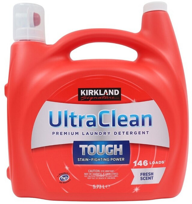 KIRKLAND'S UltraClean 超潔淨洗衣精 146次用量 清新香味, 1個, 5.73L