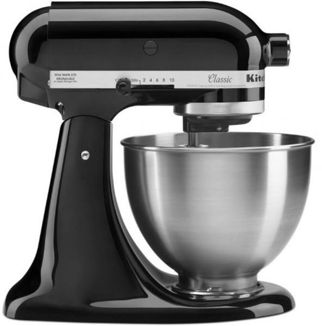 키친에이드 클래식 시리즈 4.5 쿼트 틸트 헤드 스탠드 믹서 K45SS 오닉스 블랙, Onyx Black_Mixer