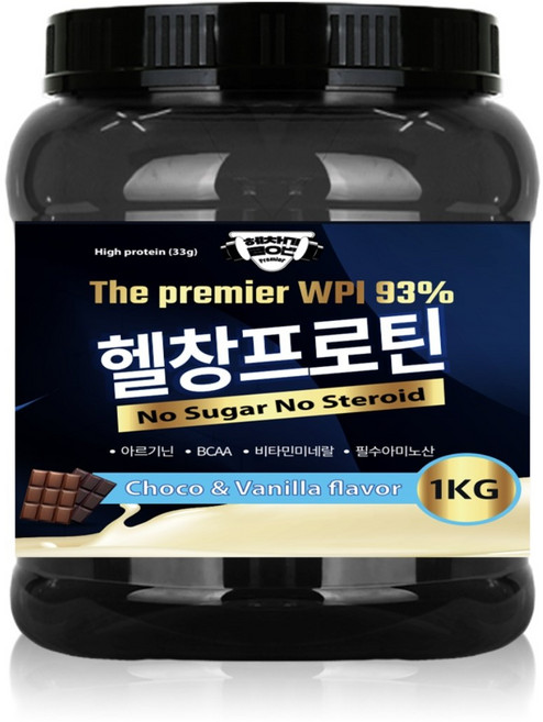 WPI 100% 헬창프로틴 단백질보충제 초코바닐라 1kg, 1개