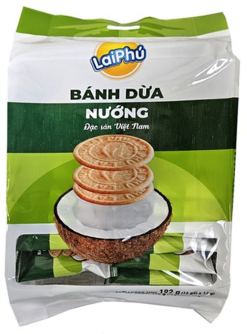 LaiPhu 코코넛 웨이퍼, 192g, 1개