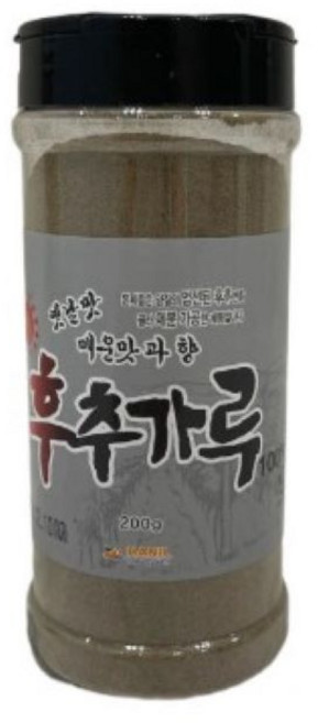 랄랄라몰 한잃 후추가루 후추분말 100% 흑후추, 1개, 200g