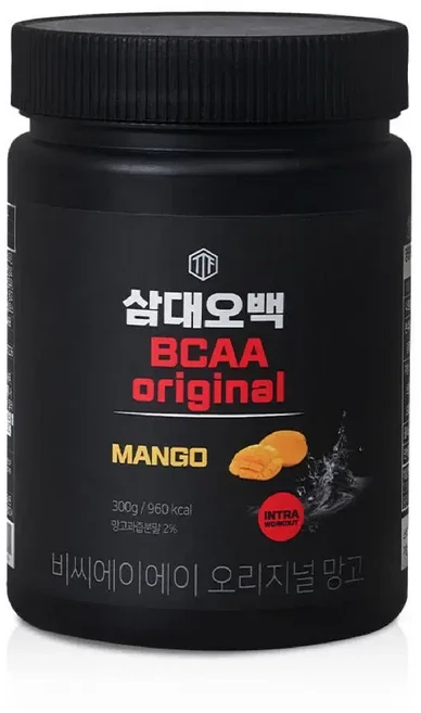 삼대오백 BCAA 아미노산 헬스부스터 운동전부스터 망고 300g, 1개 - 쿠팡