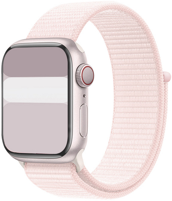 아이드 애플워치 호환 나일론 스포츠 스트랩, 1개, 핑크