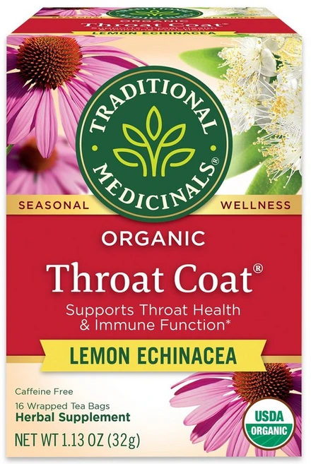 Traditional Medicinals Organic Throat 32g(1.13) Coat(스로트 코트) 레몬 에키나세아, 2g, 1 - 쿠팡