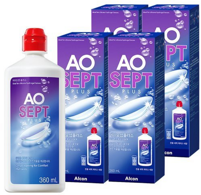 옵티프리 렌즈세척액 에이오셉 플러스, 4개, 360ml