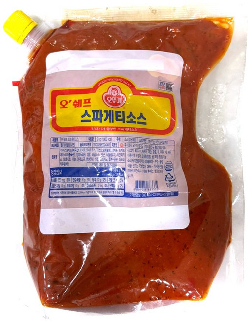 오뚜기 오쉐프 스파게티소스2kg, 1개, 2kg
