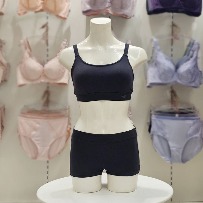 [국내매장 정품] [트라이엄프] 슬로기 고올라운드 노와이어 브라탑 사각팬티 세트 SBAF872226 04 682973