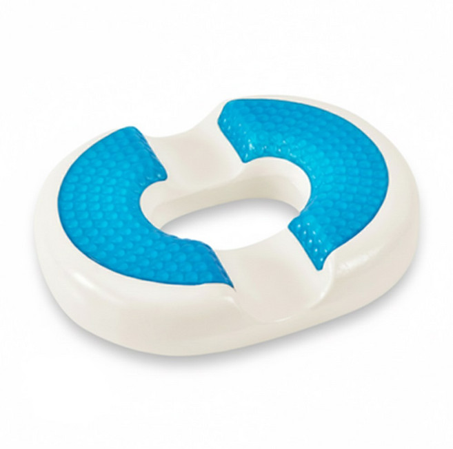 [쿨링] 볼라비 메모리폼 도넛방석 기능성 쿨 젤리 방석 도너츠 치질 임산부 산모 회음부 꼬리뼈, 1개, 그레이