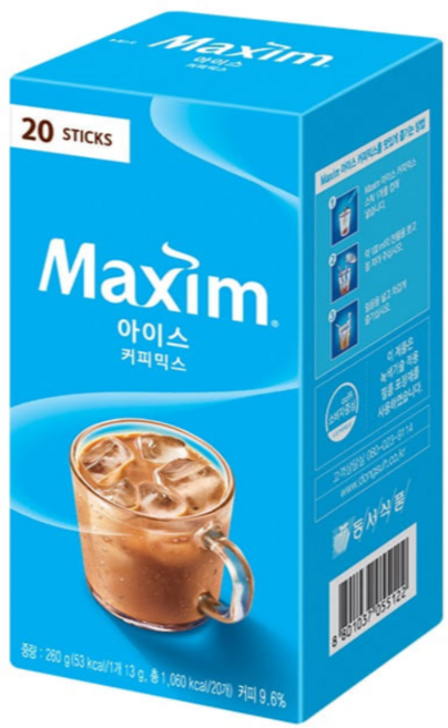 맥심 아이스 커피믹스, 13g, 20개입, 1개