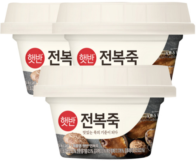 비비고 전복죽, 267g, 3개