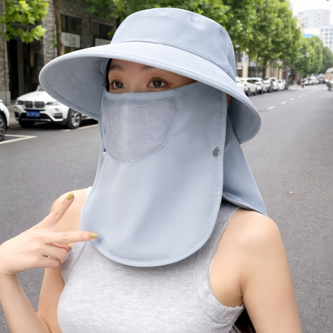 얼굴 햇빛 가리개 모자 자외선 차단 안면 마스크 골프 등산 농사