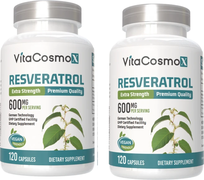 VitaCosmoX 비타코스모 트랜스 레스베라트롤 600mg, 2개, 120정 - 쿠팡