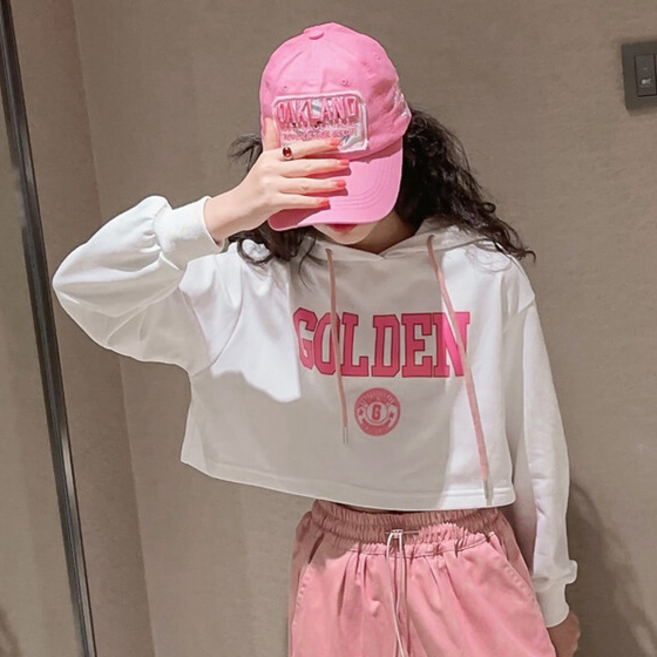 마이슈마켓 초등 여아 크롭티 주니어 후드티 봄 가을 주니어복