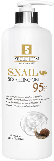 시크릿덤 진정 수분 달팽이 수딩젤 1000ml 대용량젤, 1L, 1개