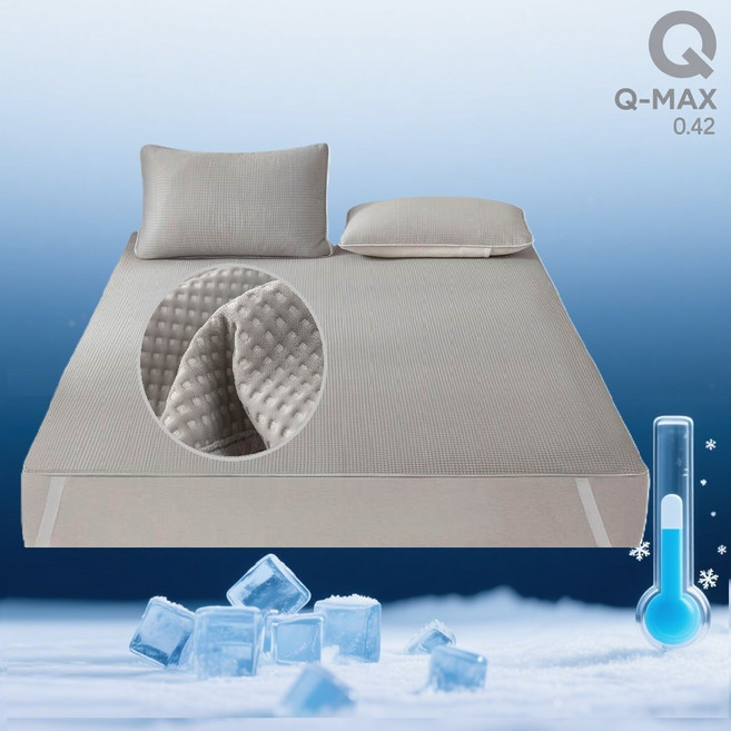 SOFT WHISPER 사계절용 침대패드, 쿨매트 (단품), 회색