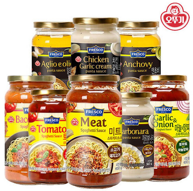 오뚜기 토마토 스파게티소스 600g x3개 /로제 미트 까르보나라 파스타소스, 3개