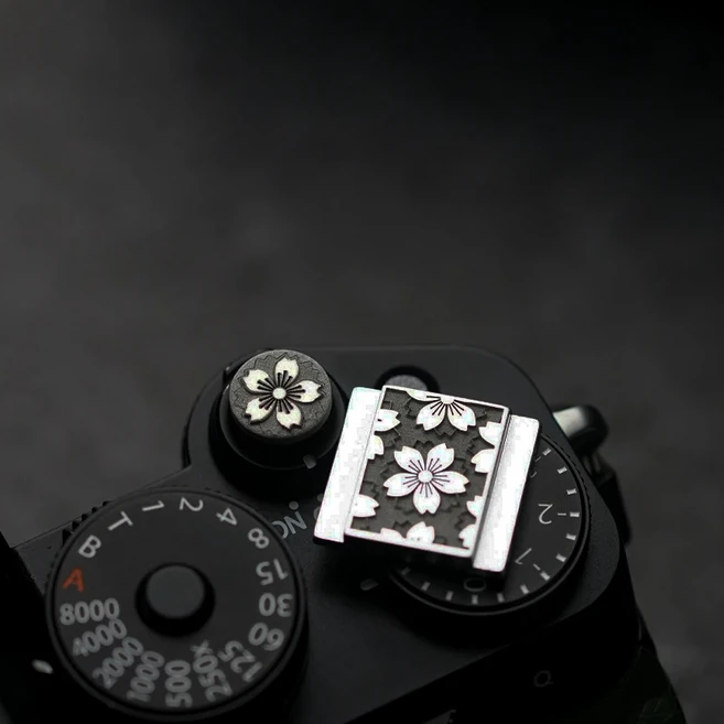 사쿠라 카메라 핫 슈 커버 보호대 캡 셔터 단추 후지필름 X100VI 캐논 소니 A7 Z9 소프트 릴리스, 04 Combo set, 01 for sony sticky type