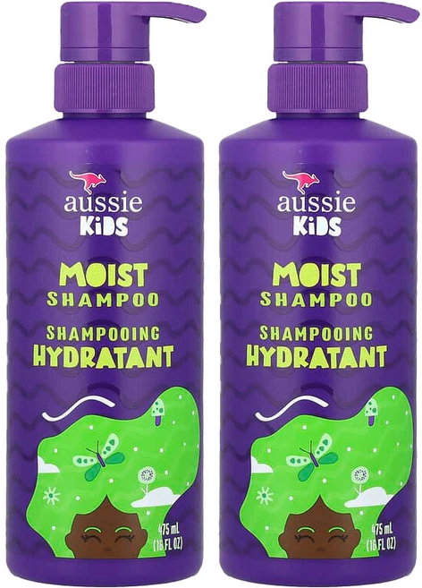 Aussie 오지 어씨 키즈 모이스트 샴푸 써니 트로피컬 프루트 향, 2개, 475ml - 쿠팡