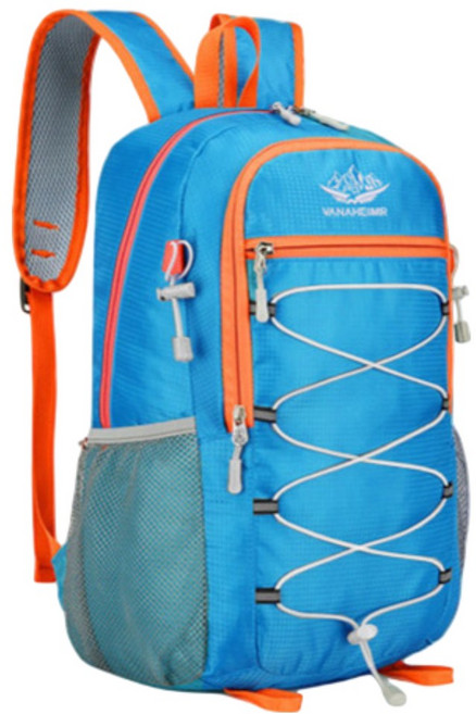 접이식 백팩 여행용 등산용 배낭, 블루