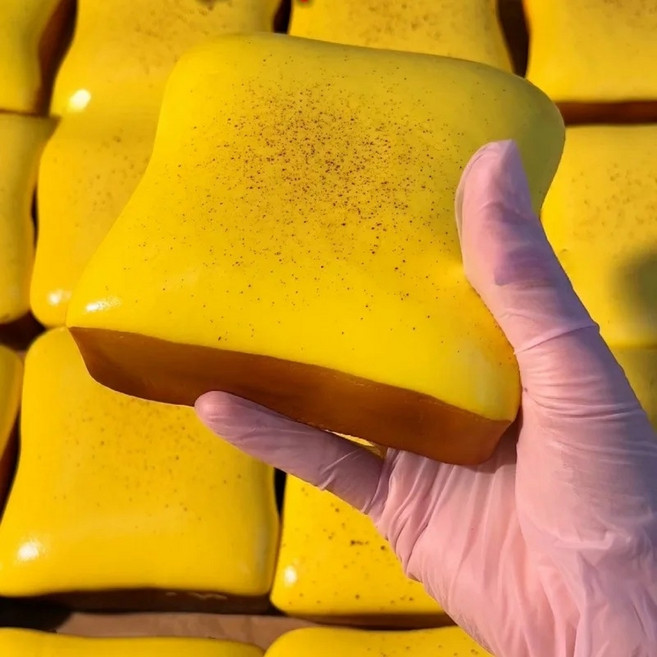 빵 모양 스퀴시 버터 딸기잼 말차 밀크 토스트 스퀴즈, 버터 토스트, 1개