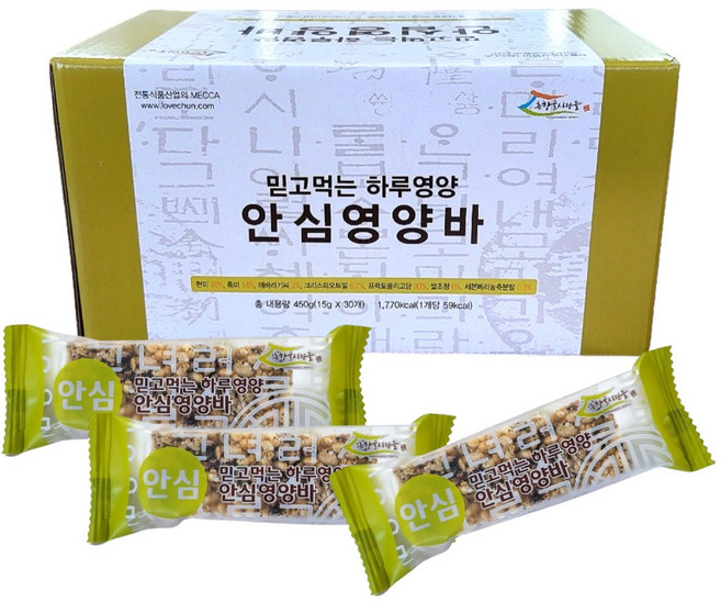 춘향골사람들 믿고먹는 하루영양 안심 영양바, 1개, 450g