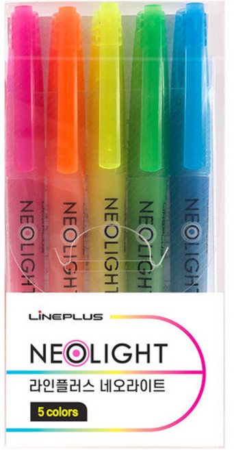 라인플러스 5색 네오라이트 형광펜
