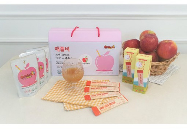 밀양얼음골 명품 사과100%천연사과즙 14팩+ 애플비타콜라겐 골프 패키지(4포)와의 만남!!! [원산지:국산(경상남도 밀양시)], 120ml